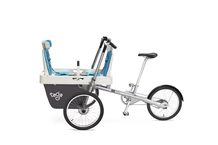 Combining a unique steering mechanism and lower center of gravity, the Taga 2.0 is designed to provide a safer, more stable ride than its predecessor