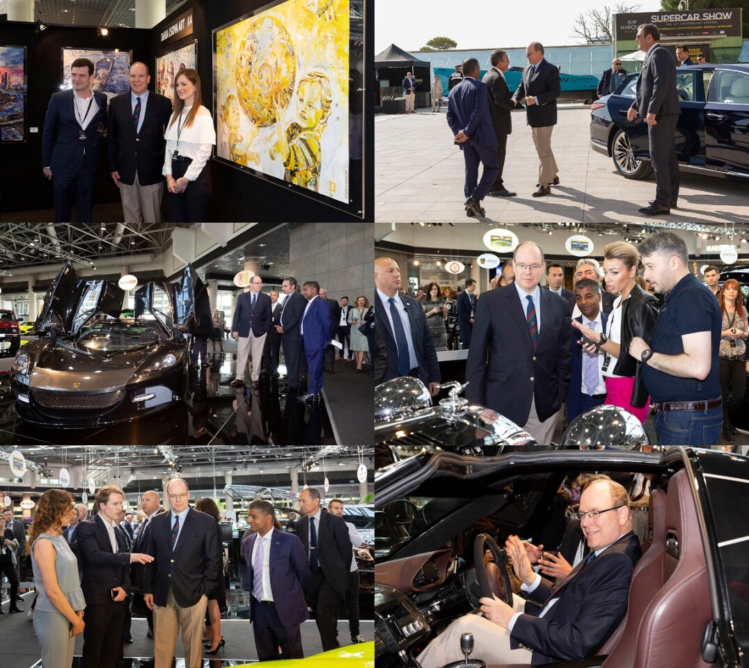 Top Marques is now in its 15th year, and is held under the patronage of Monaco's Prince Albert. Accordingly, Prince Albert always tours the show floor, interacting with each and every exhibitor and indulging his passion for automobiles and other go-fast toys while displaying his connoisseur-level knowledge of cars and engineering technology. Apart from an array of top level cars in his collection, the Prince also owns and flies a €40 million Dassault Falcon 7X.