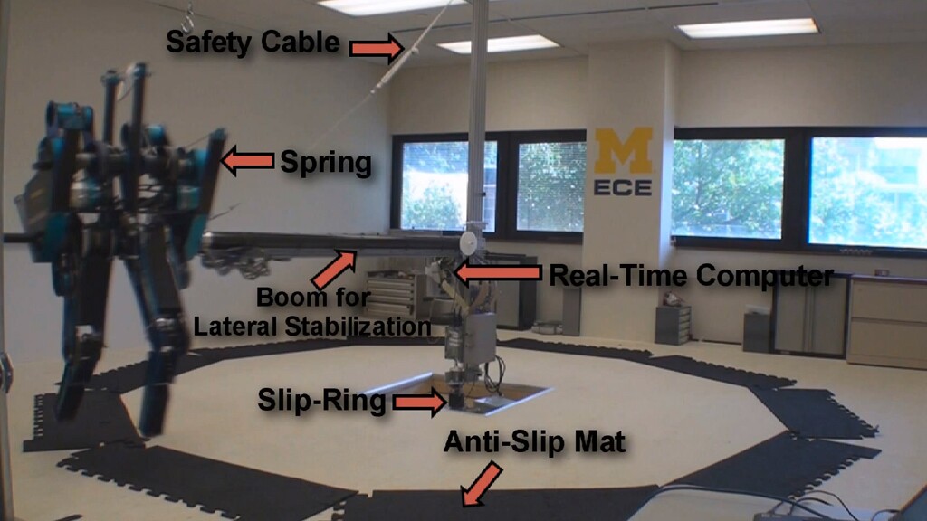MABEL running around the test track at the U-M lab