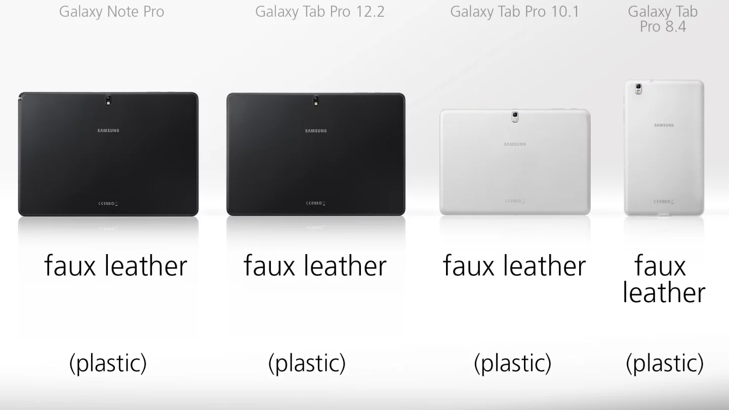 It's pleather all around for Samsung's new set of slates