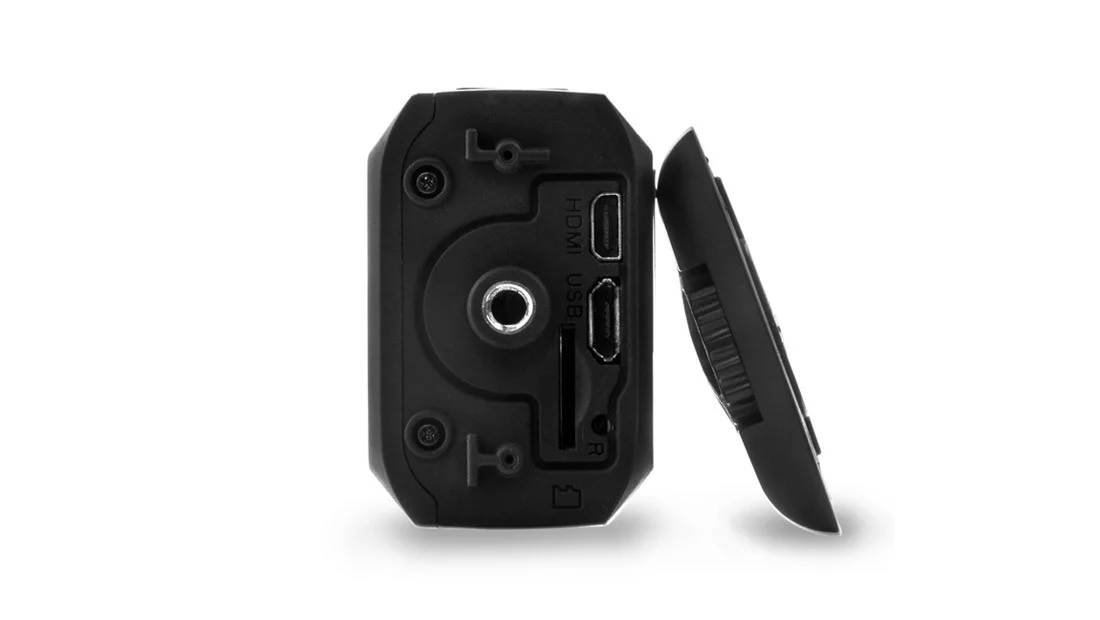 A view of its rear-located ports