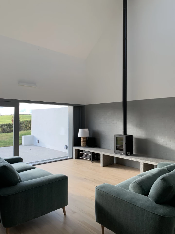 House Lessans' generous glazing frames views of the beautiful countryside