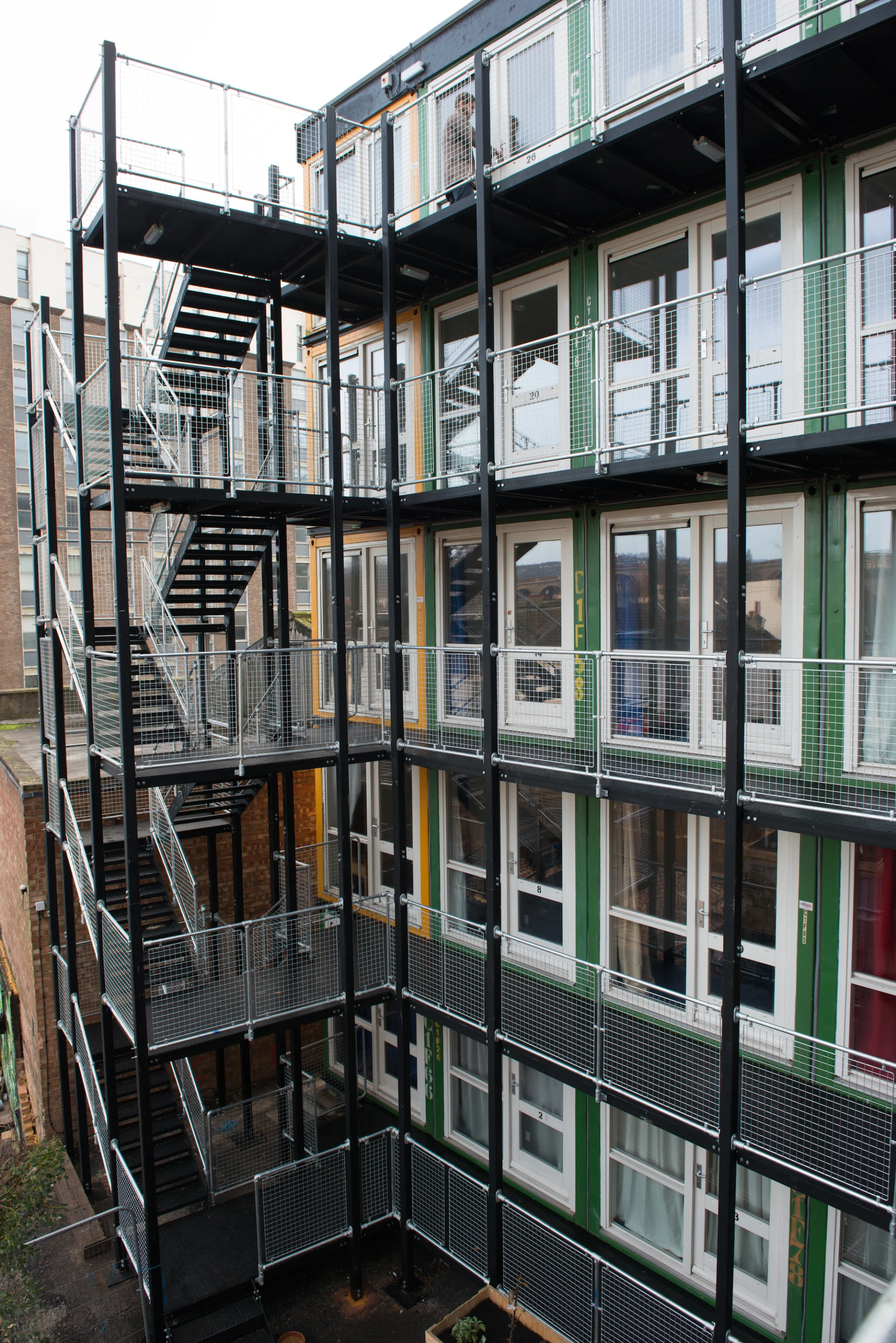 The containers sport green roofs, which contain wild flowers and provide an additional layer of roof insulation to complement what's already installed (Photo: James Farell)
