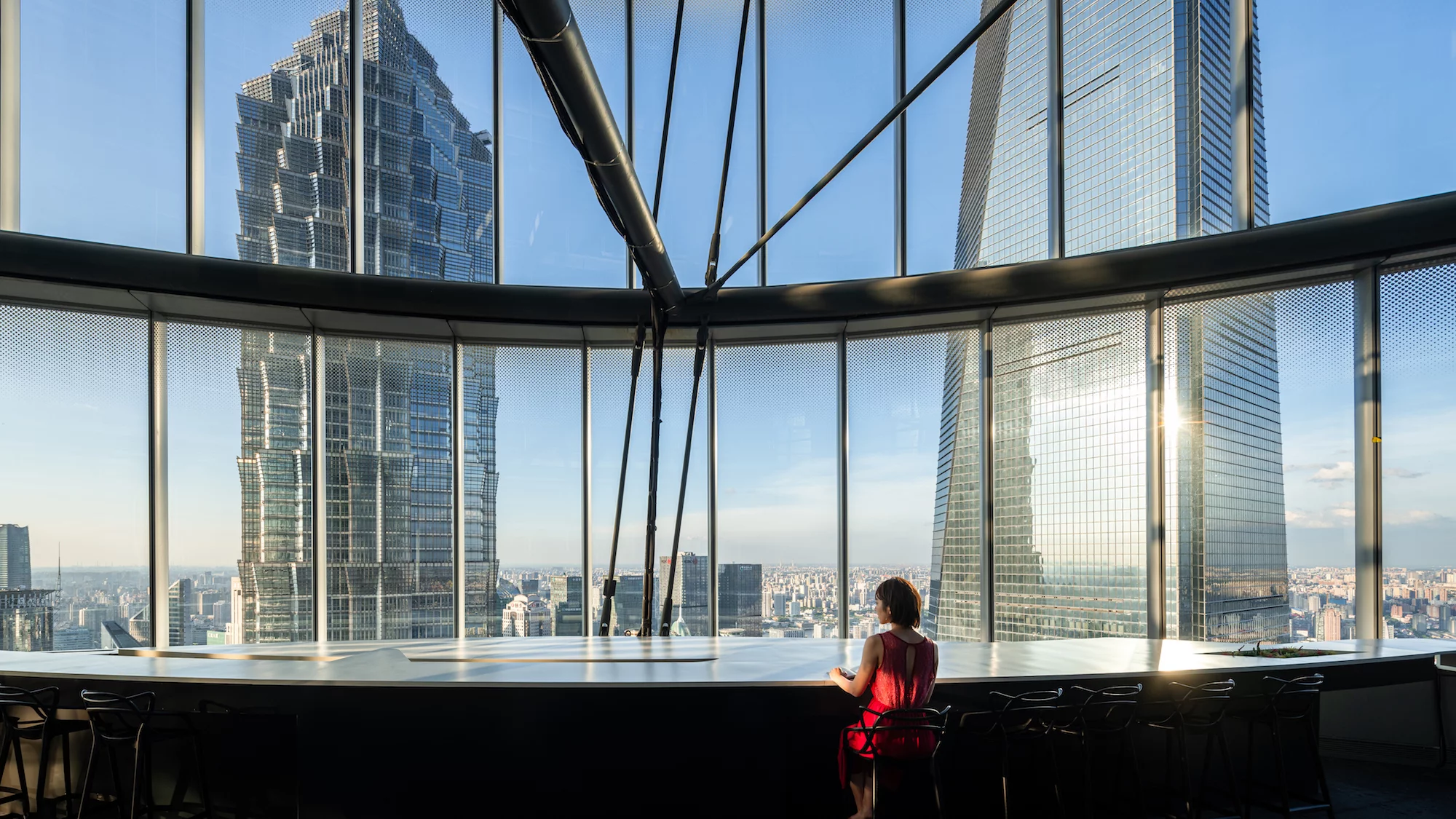 Books over the clouds has several seating areas that encourage visitors to enjoy the view