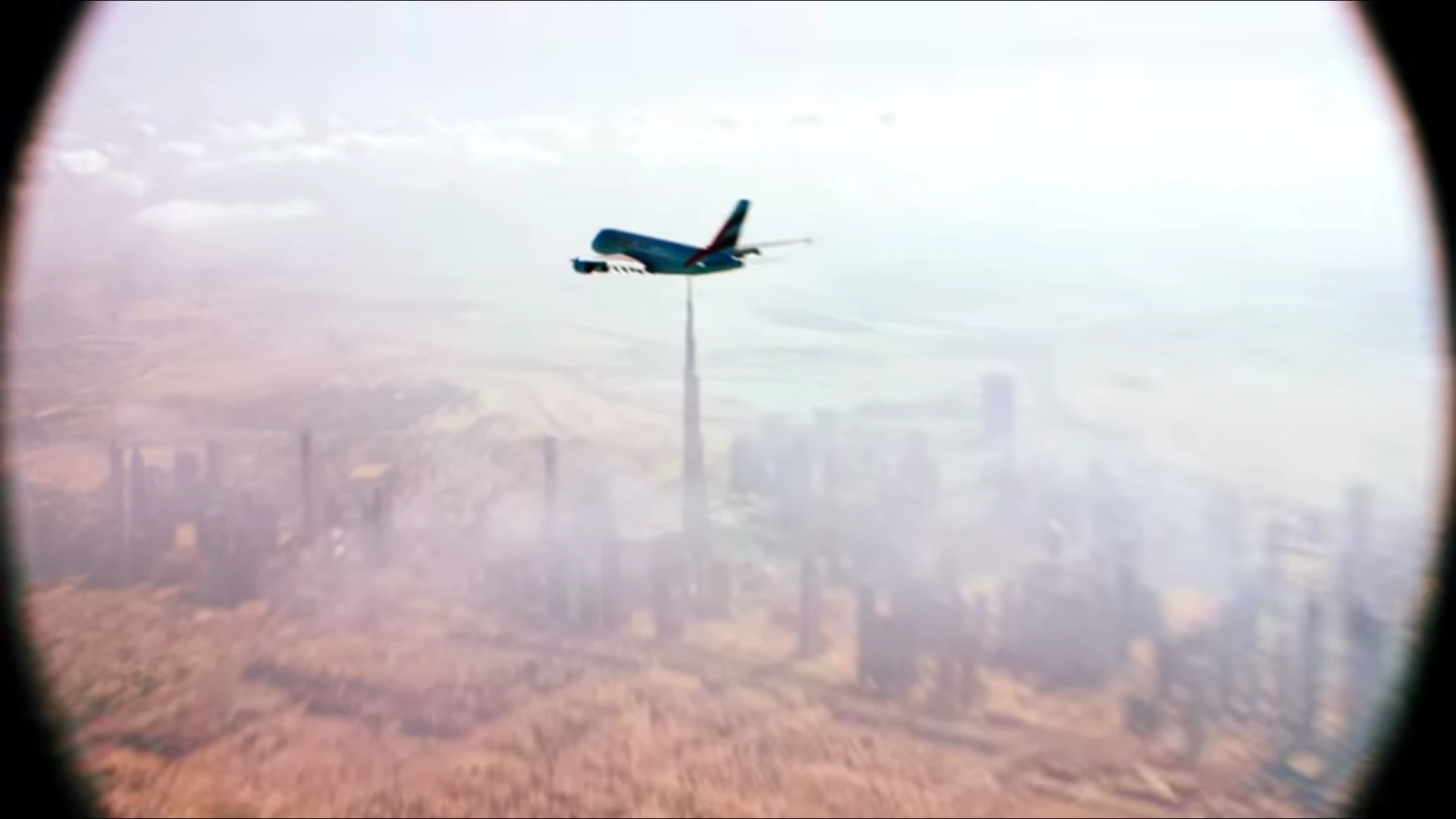 The formation flight took place in the skies over Dubai