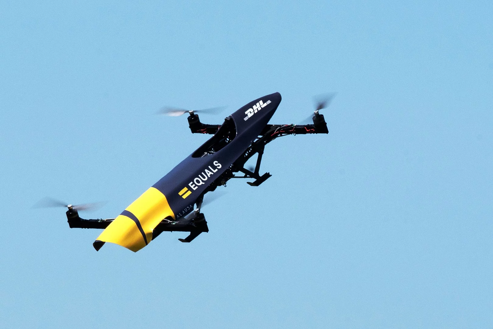 The Airspeeder racing drone in a demonstration flight at Goodwood