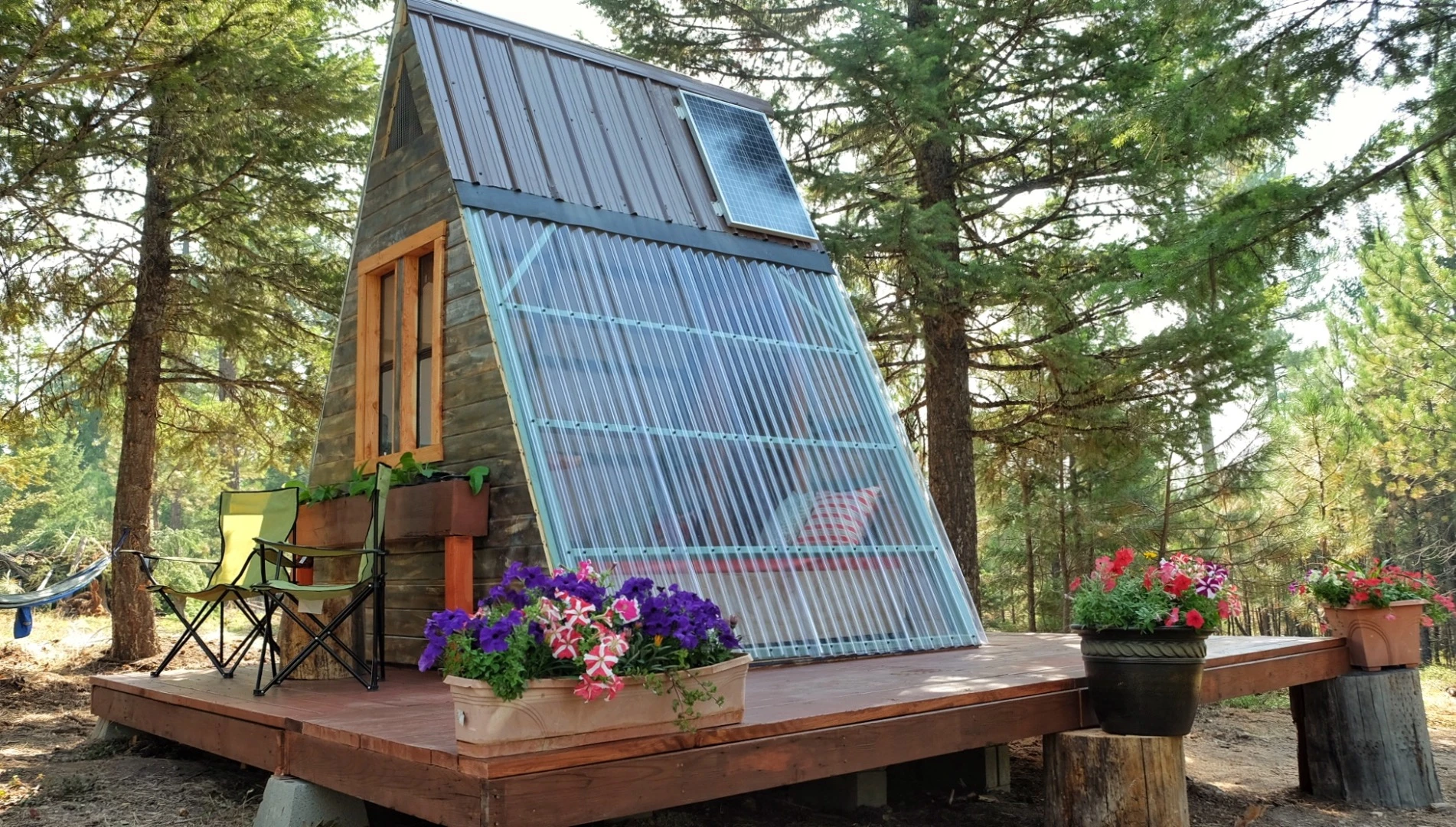 The cabin is only used during summer months