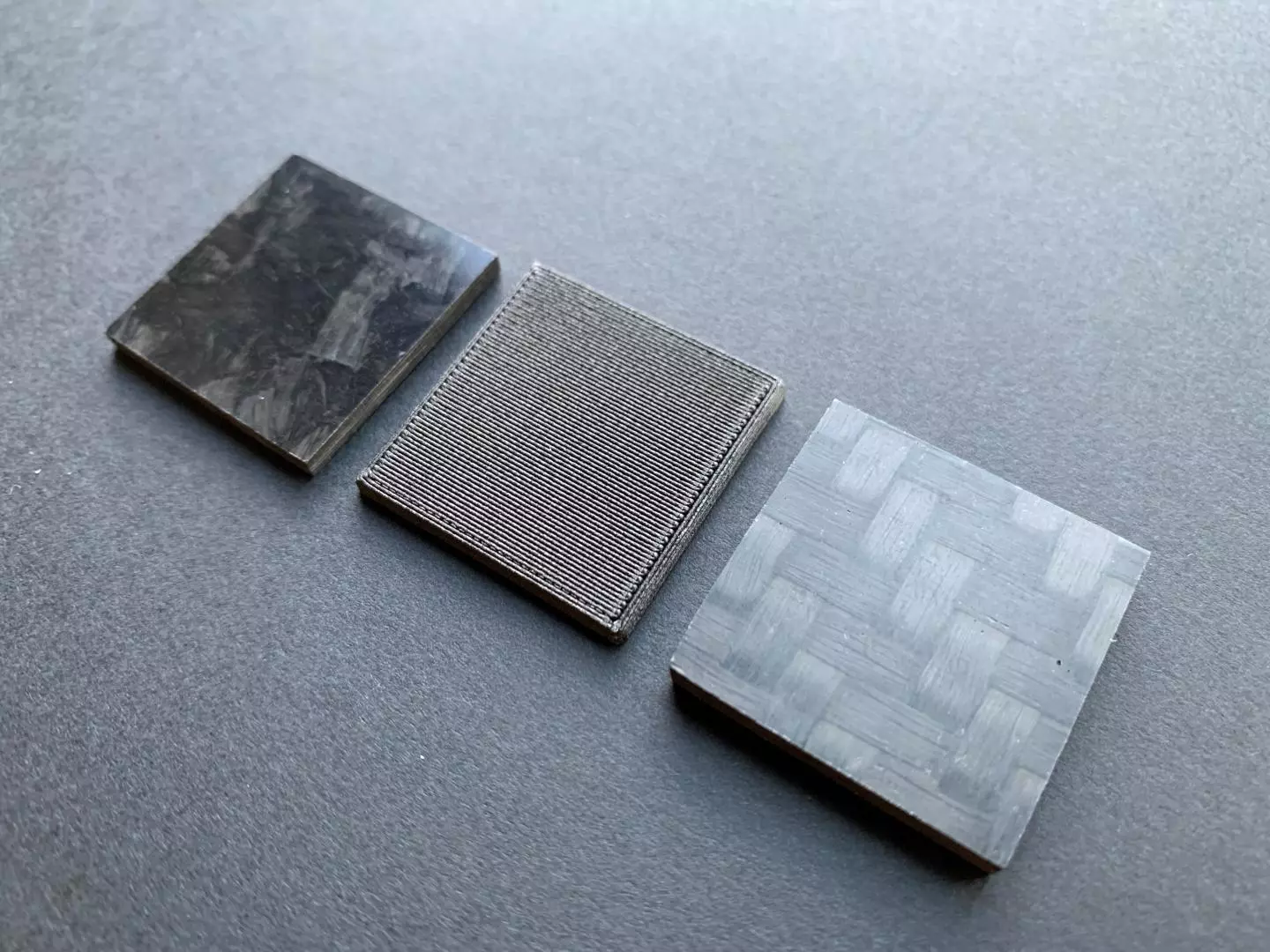 A total of five samples will be assessed, made of different types of carbon fiber