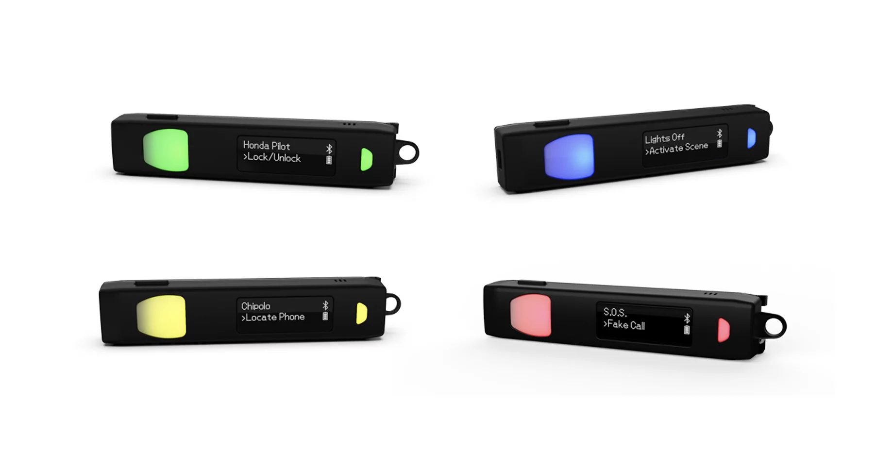 The OmniFob can be taught hundreds of IoT tasks, and all of them can be activated with one hand