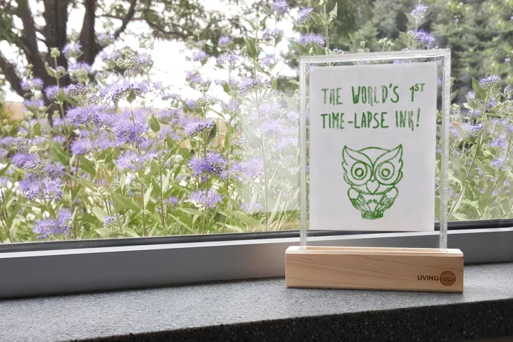 Living Ink is an algae-based ink that grows over time