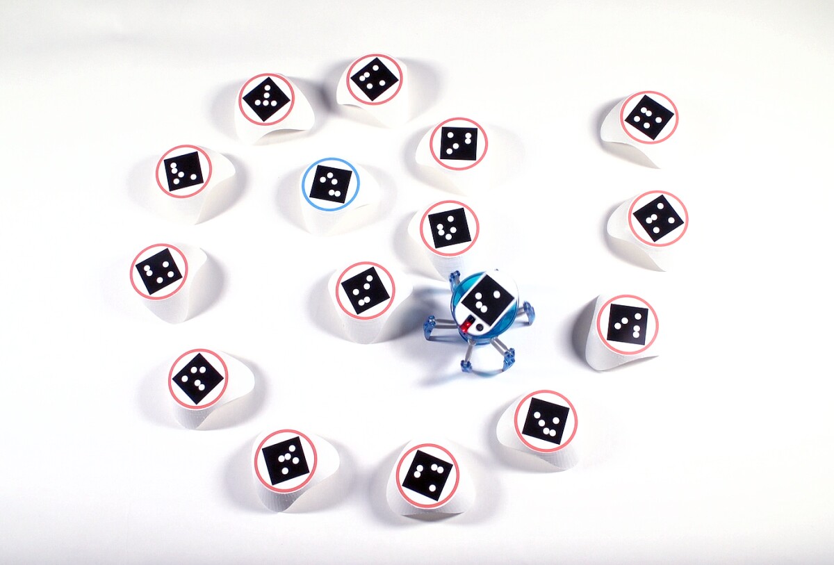 Mazes can be built out of the vision blocks, for the bots_alive robot to navigate