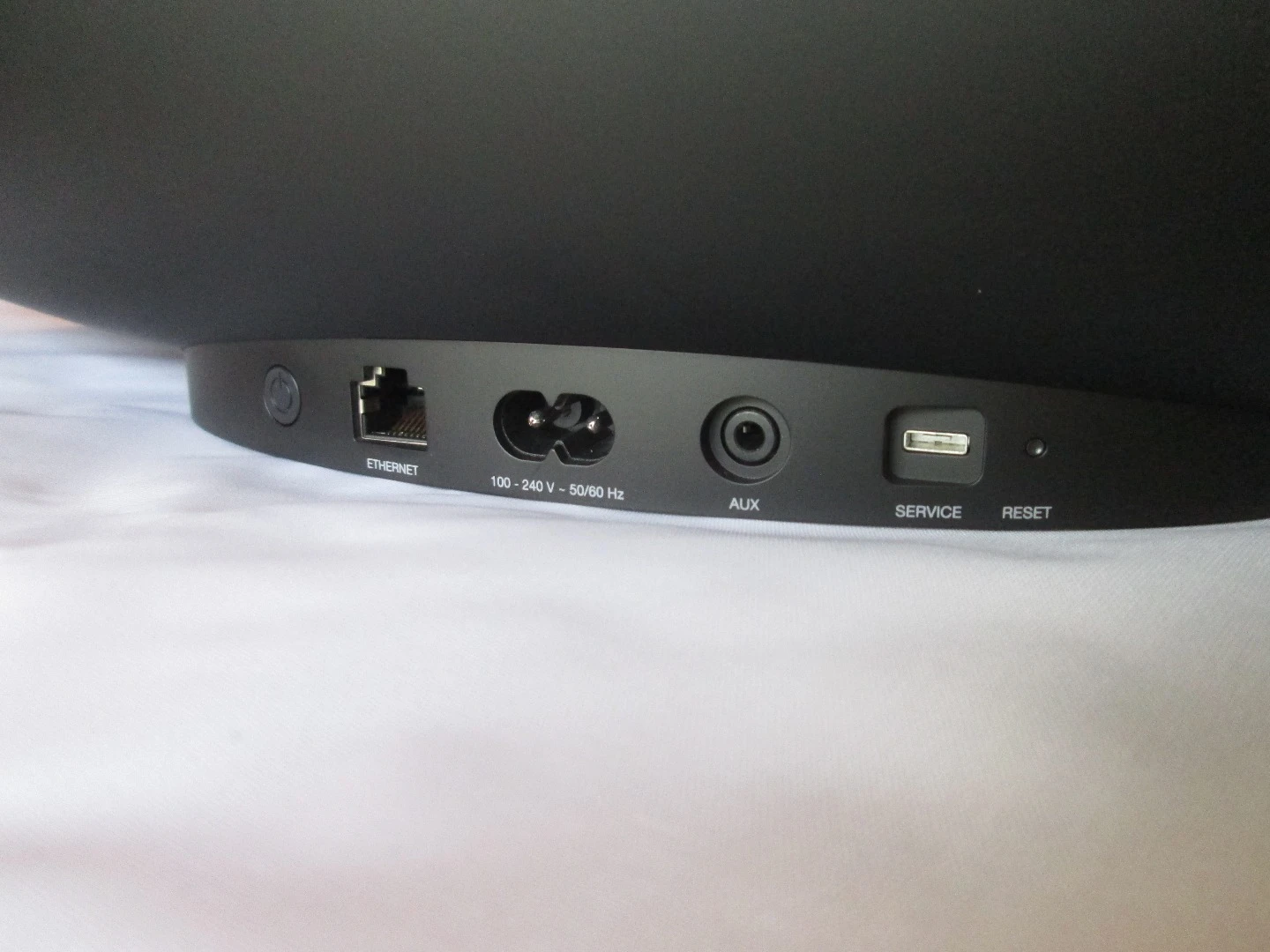 The Bowers and Wilkins Zeppelin Wireless ports