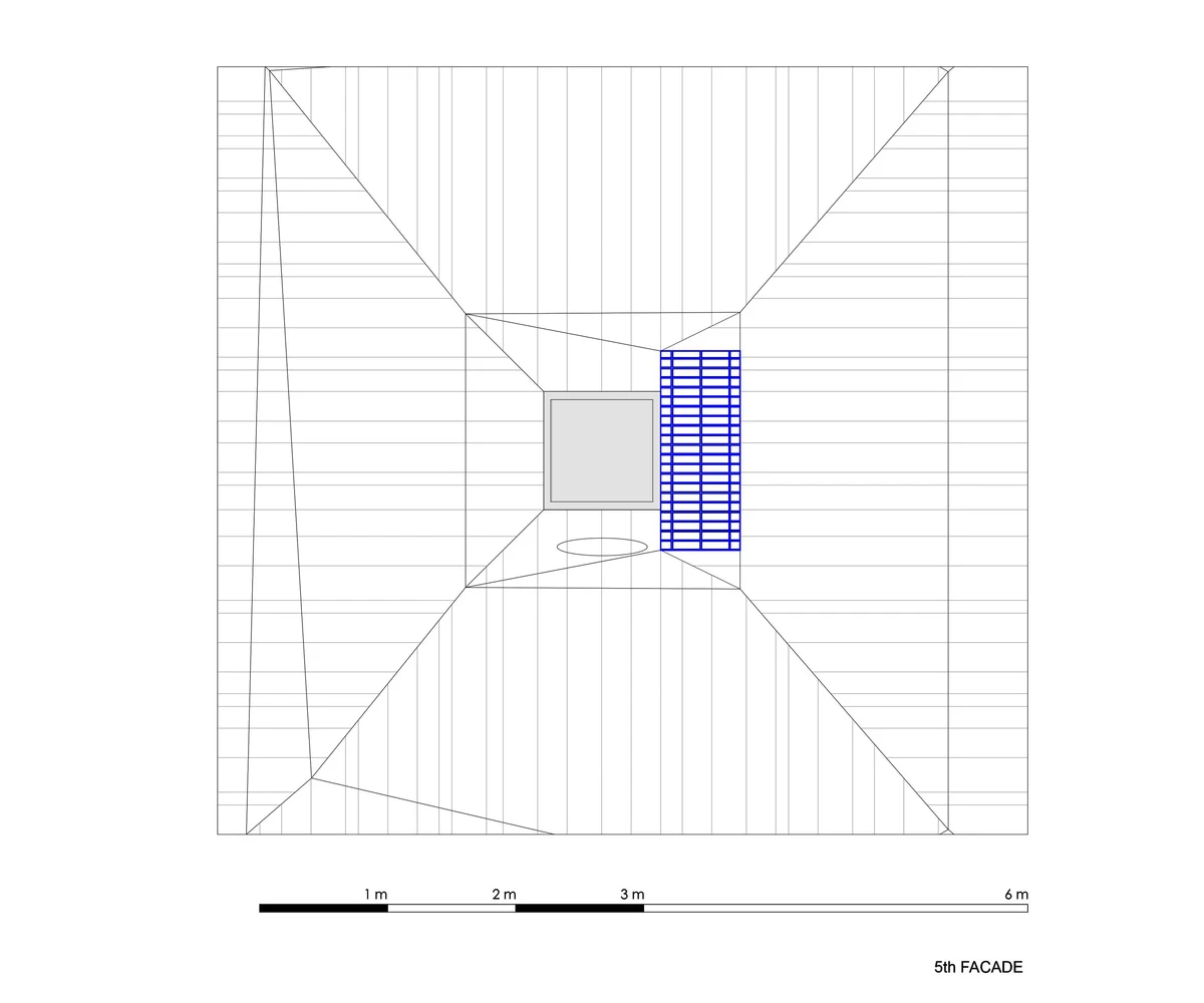 Architectural drawing of Călțun Shelter