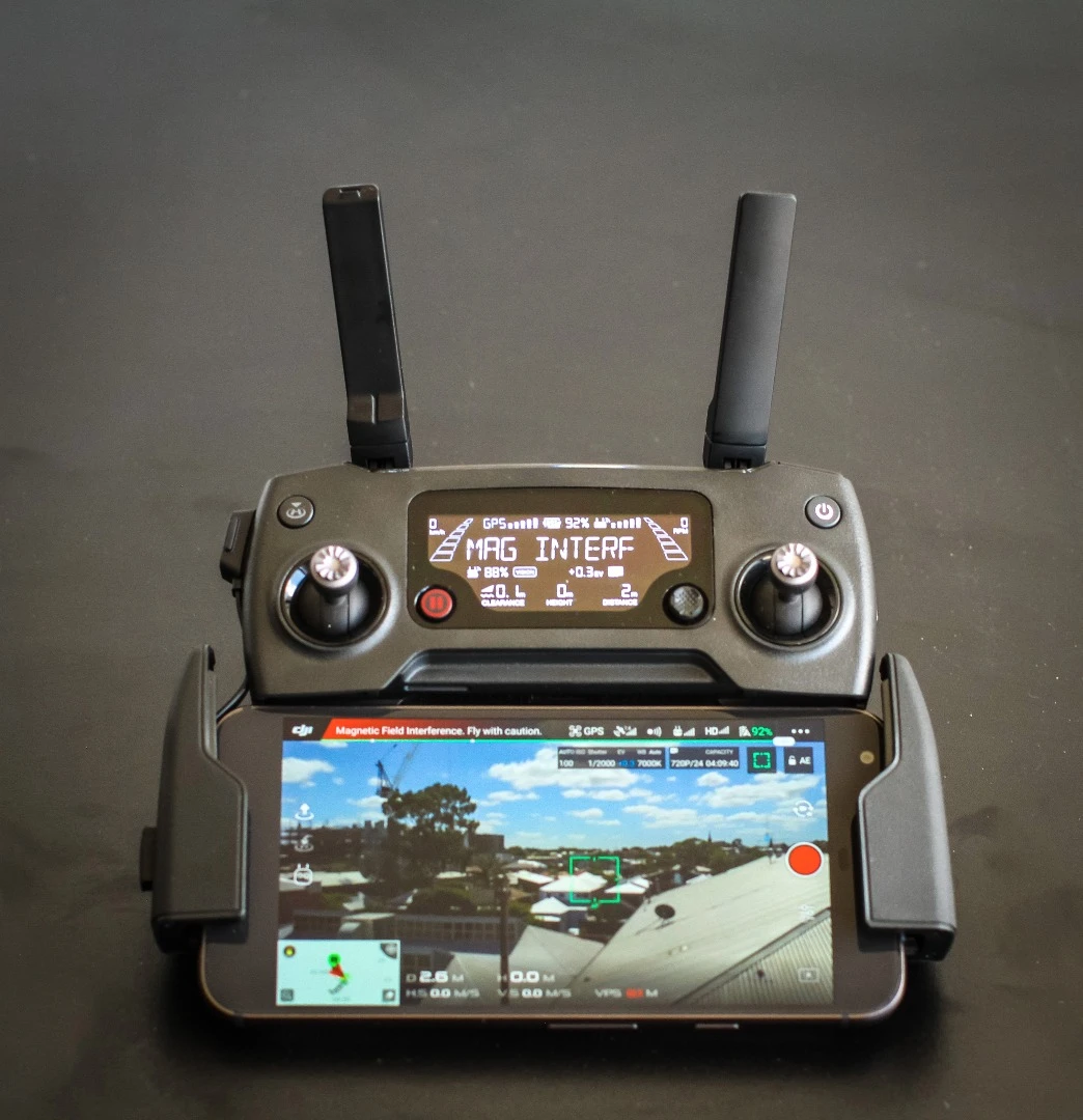 DJI Mavic Pro: controller is much smaller and yet feels sturdier than the Phantom series controllers. It can't accept tablets, though.