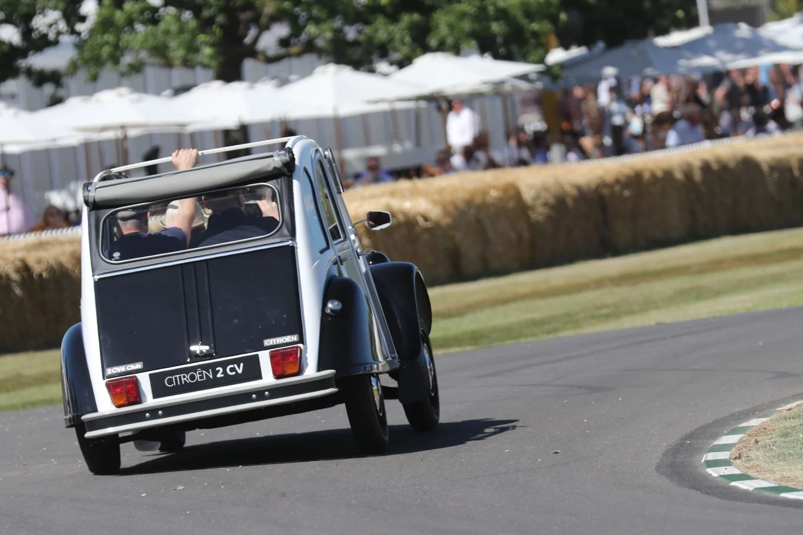 A touch of body roll there for the classic Citroen 2CV