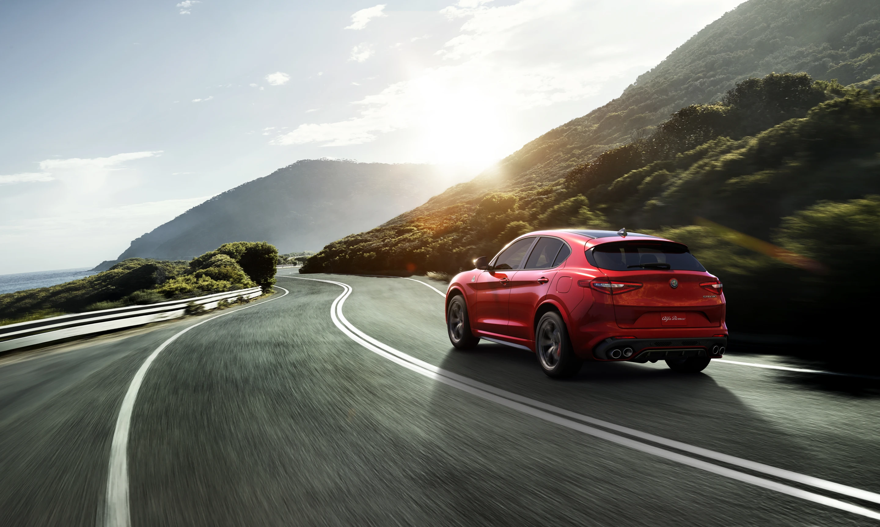 The rear of the Alfa Romeo Stelvio is curvier than the average SUV