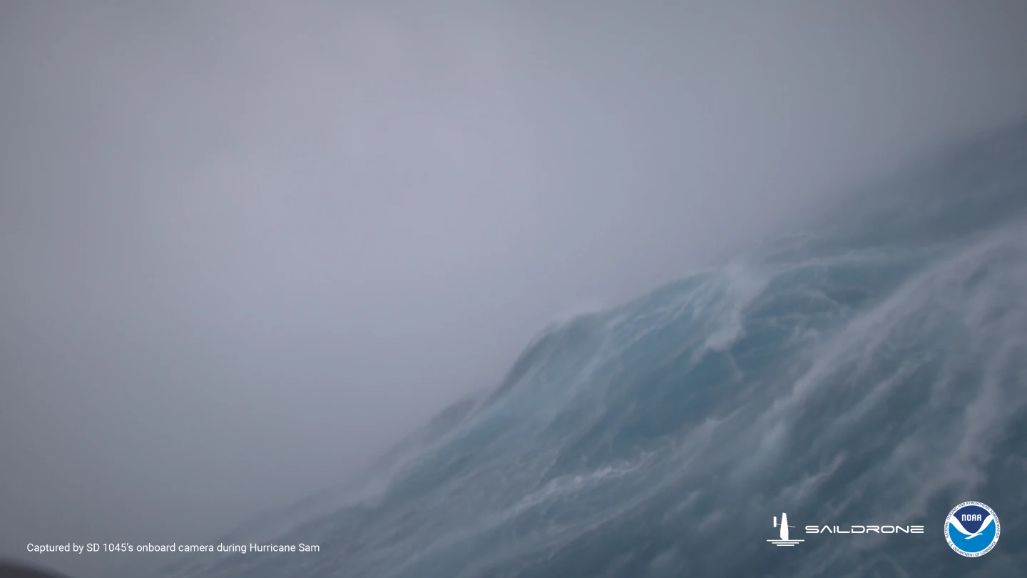 The real-time data from within the Category 4 hurricane captured on video by Saildrone Explorer SD 1045 will inform hurricane prediction models