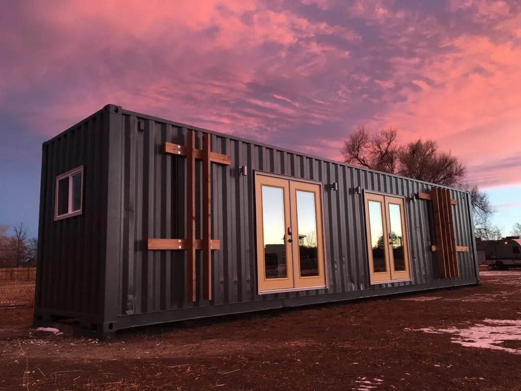 The Intellectual Tiny Home was built using a recycled shipping container