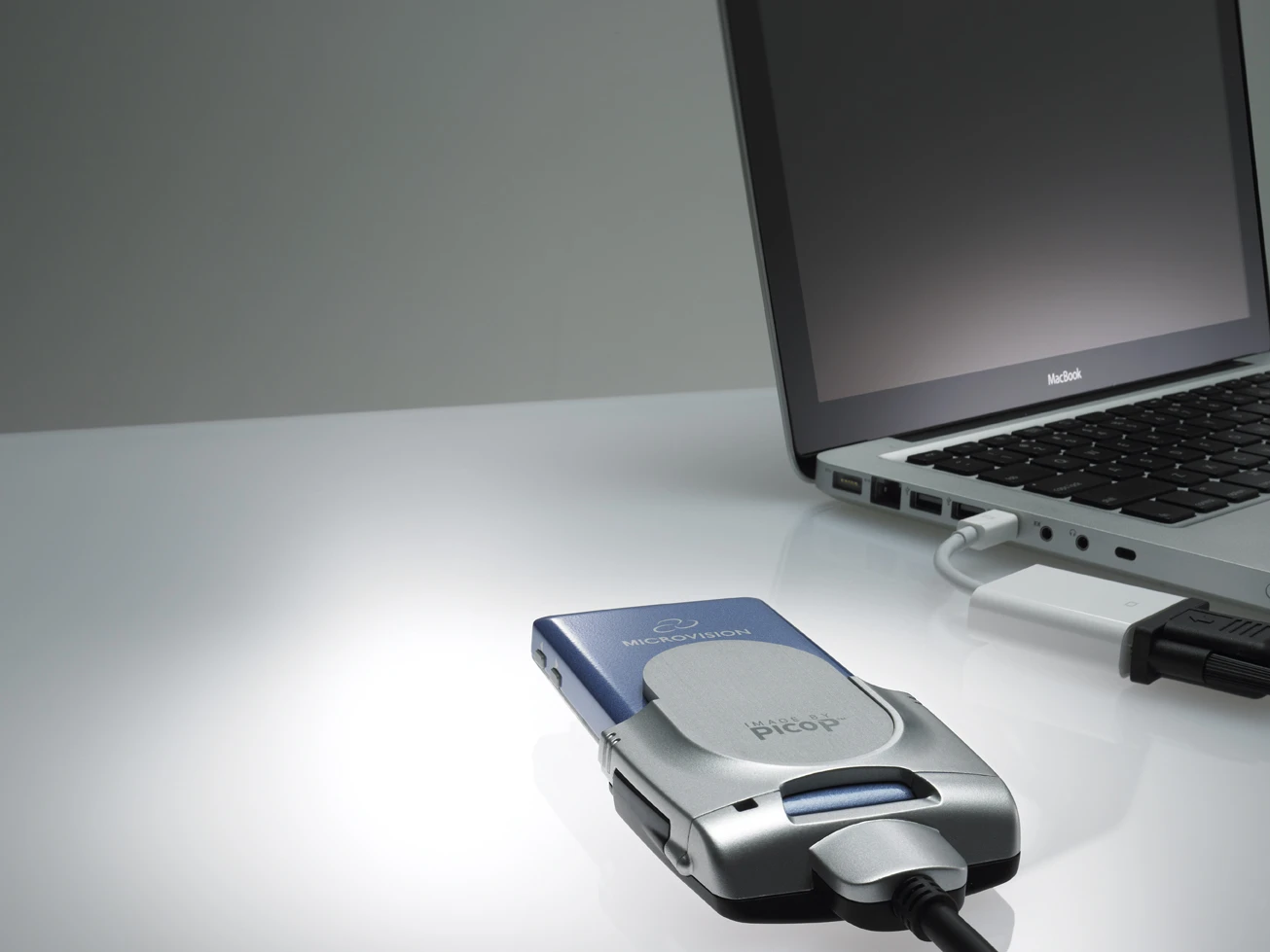The Microvision SHOWWX laser pico projector enables widescreen quality display of images directly from a mobile device