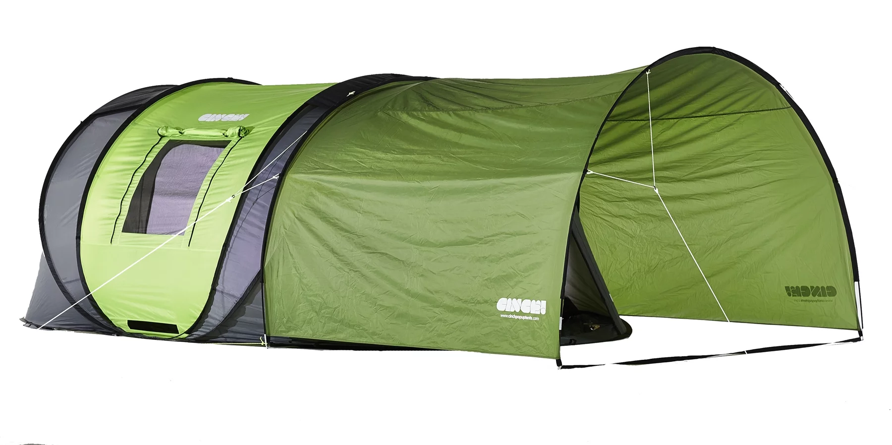 An extendable canopy increases the living space available by 75 percent