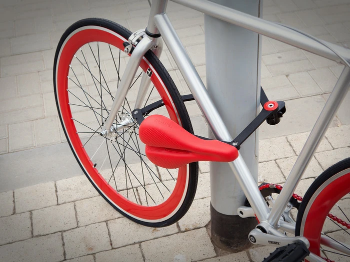 The Seatylock combines a folding lock with a saddle