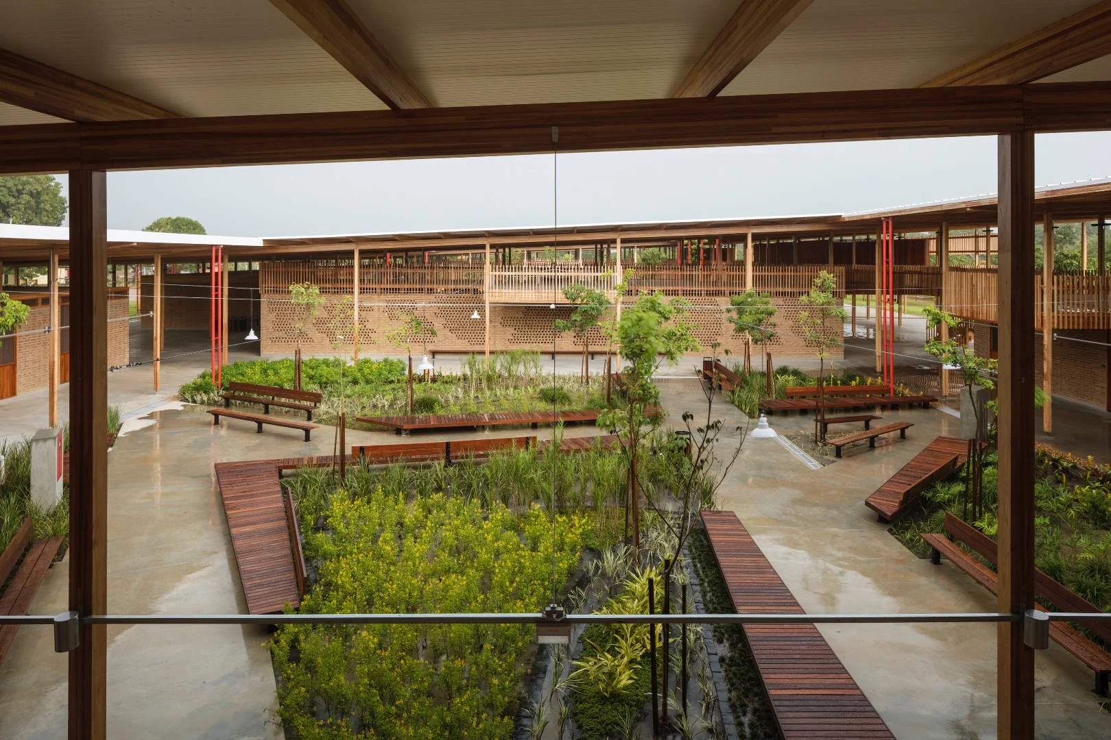 Children Village's residences are arranged around large and well-shaded courtyards at ground level