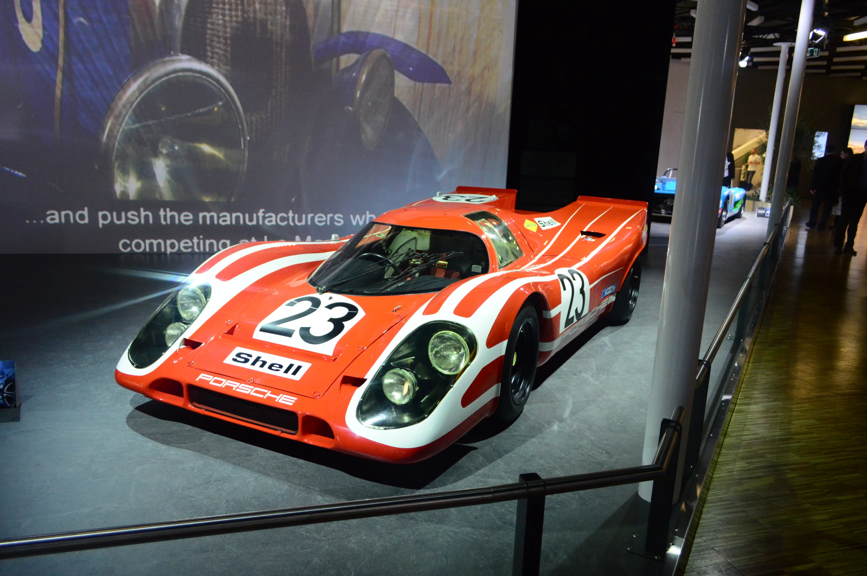 A Porsche race car at the 24 Hours of Le Mans Exhibition