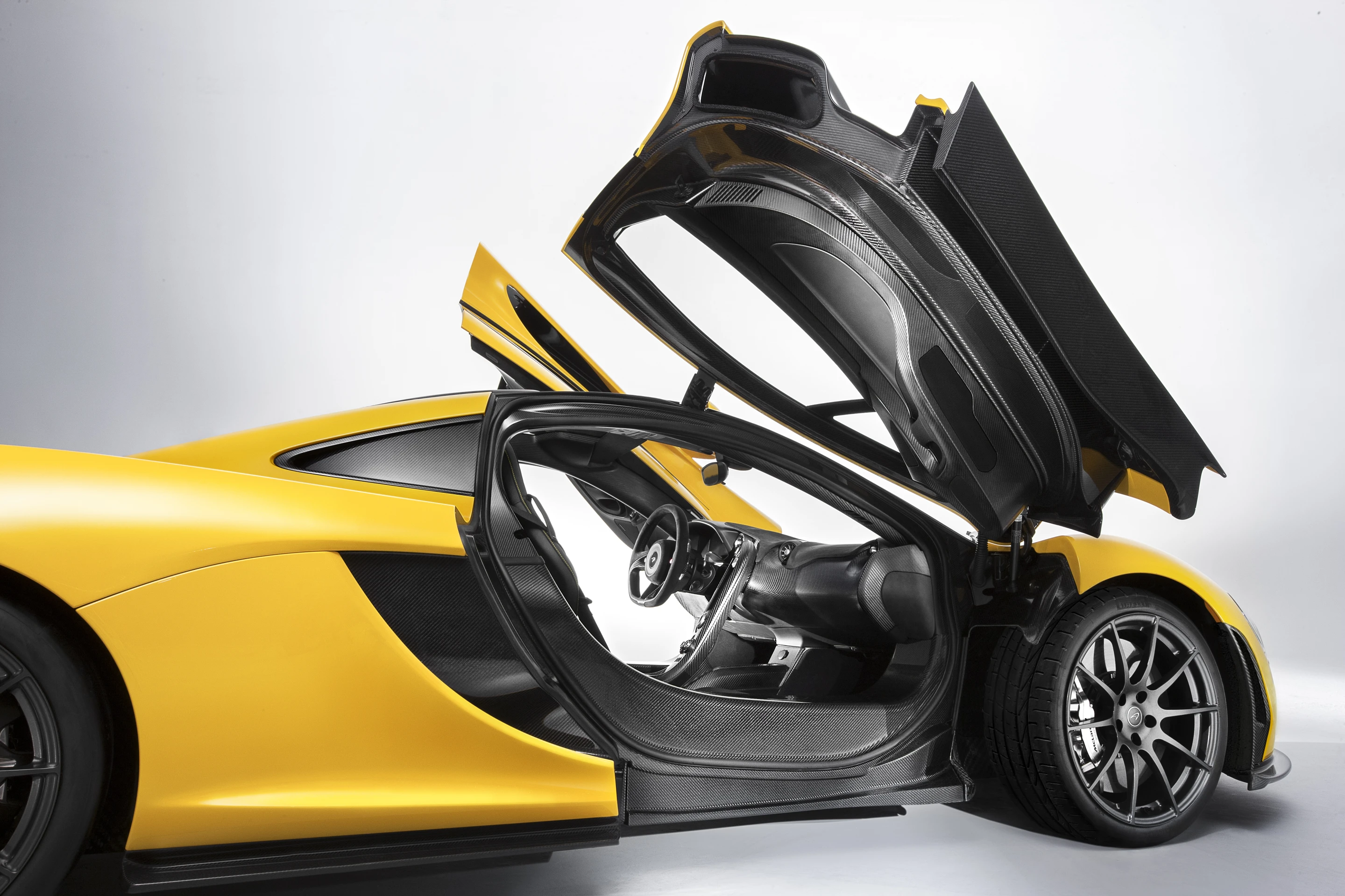 More carbon fiber, but unlike the F1 the P1's driver seat isn't in the middle of the cockpit