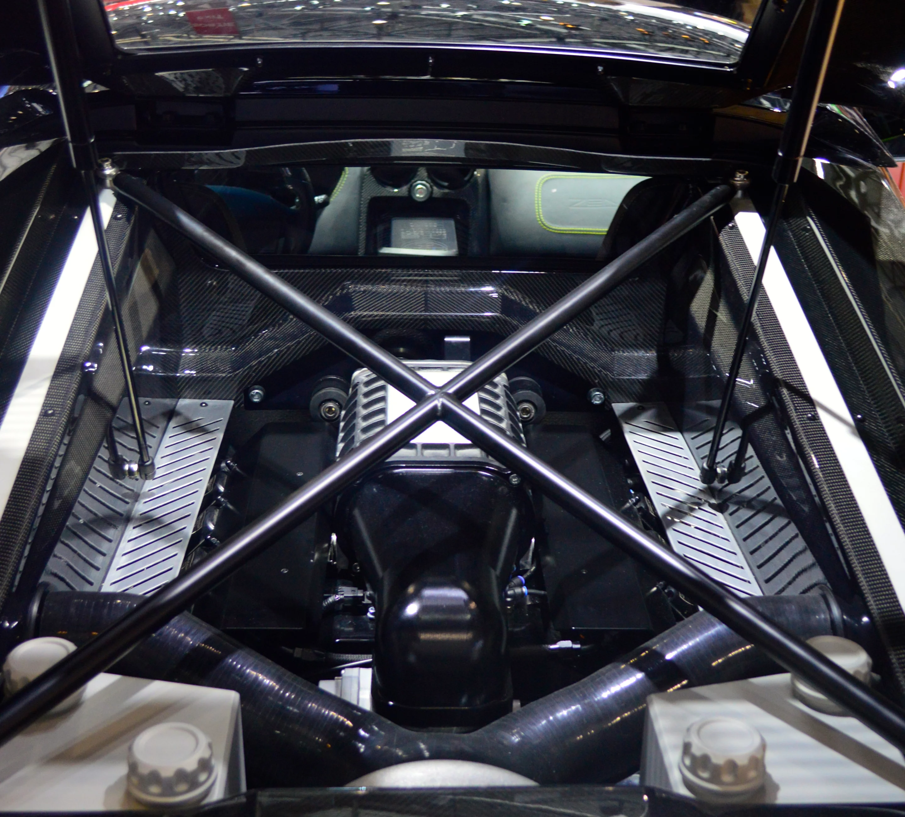 The ST1's 6.8-liter V8 is both turbocharged and supercharged