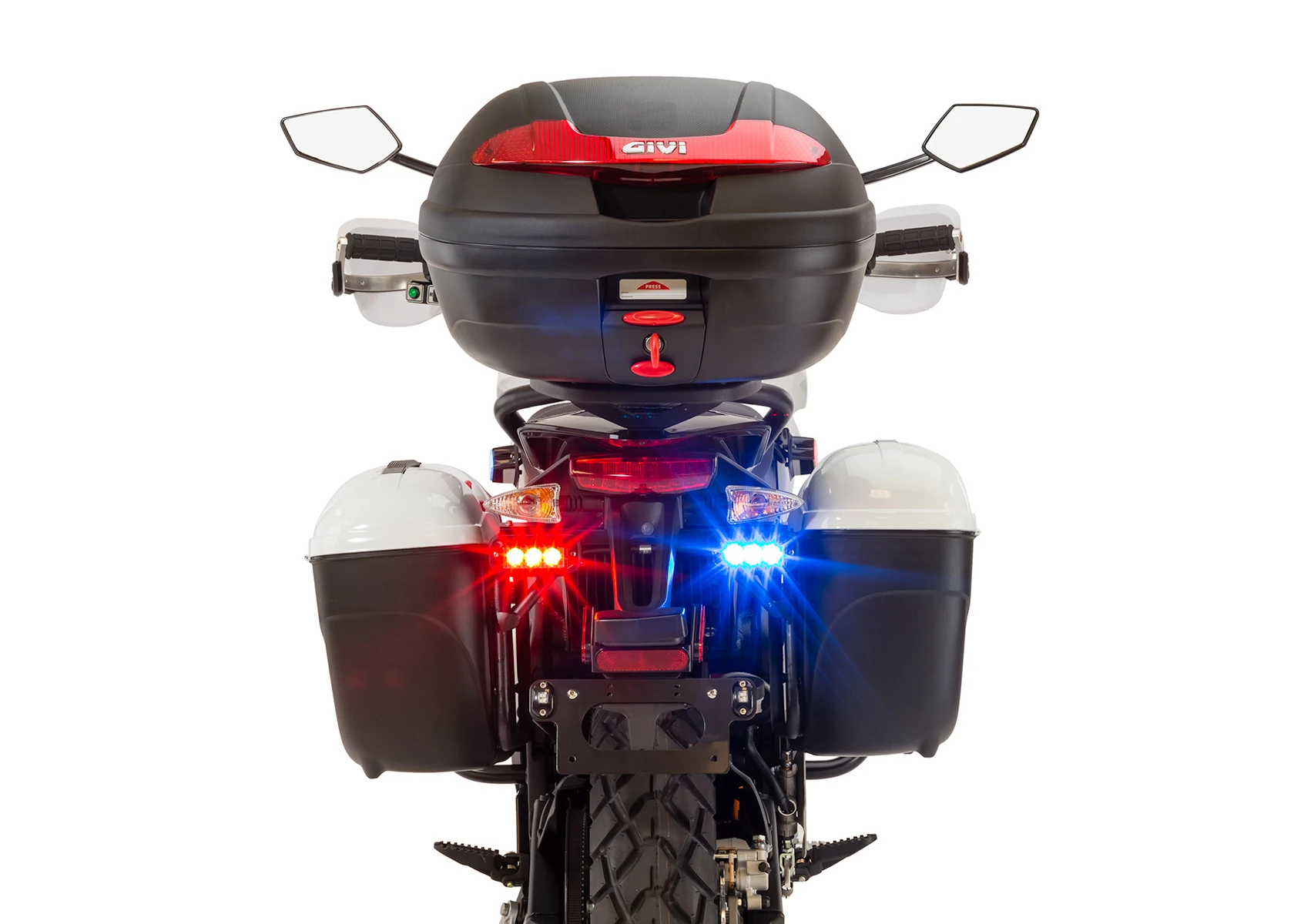 Both models have red, blue and amber LEDs to the rear