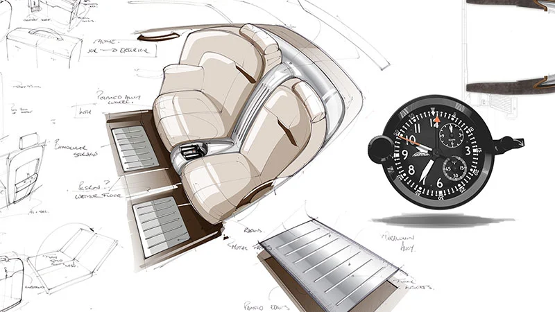 Rolls-Royce Phantom Coupe Aviator design sketch detail