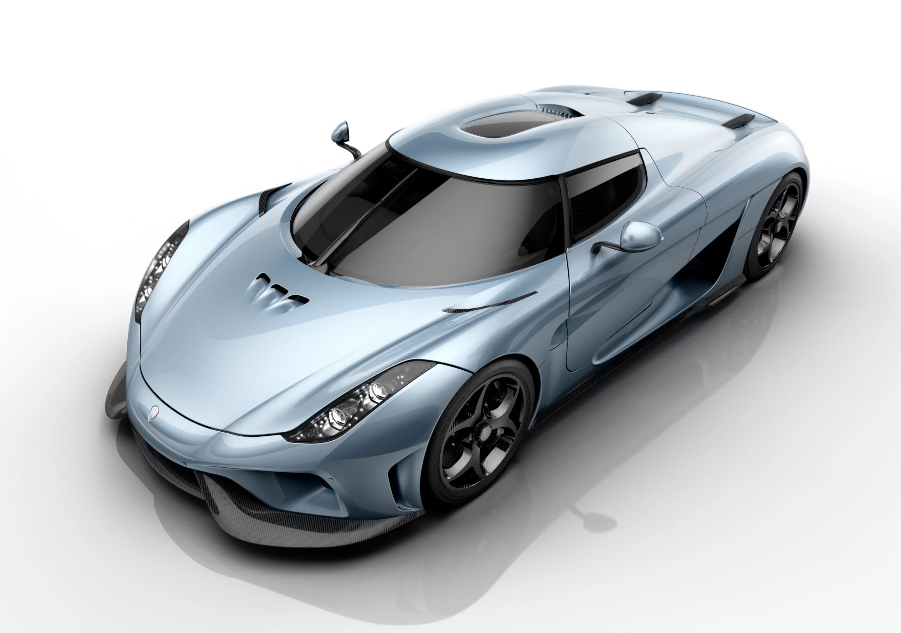 The Regera has a removable hard top that can be stowed below the hood