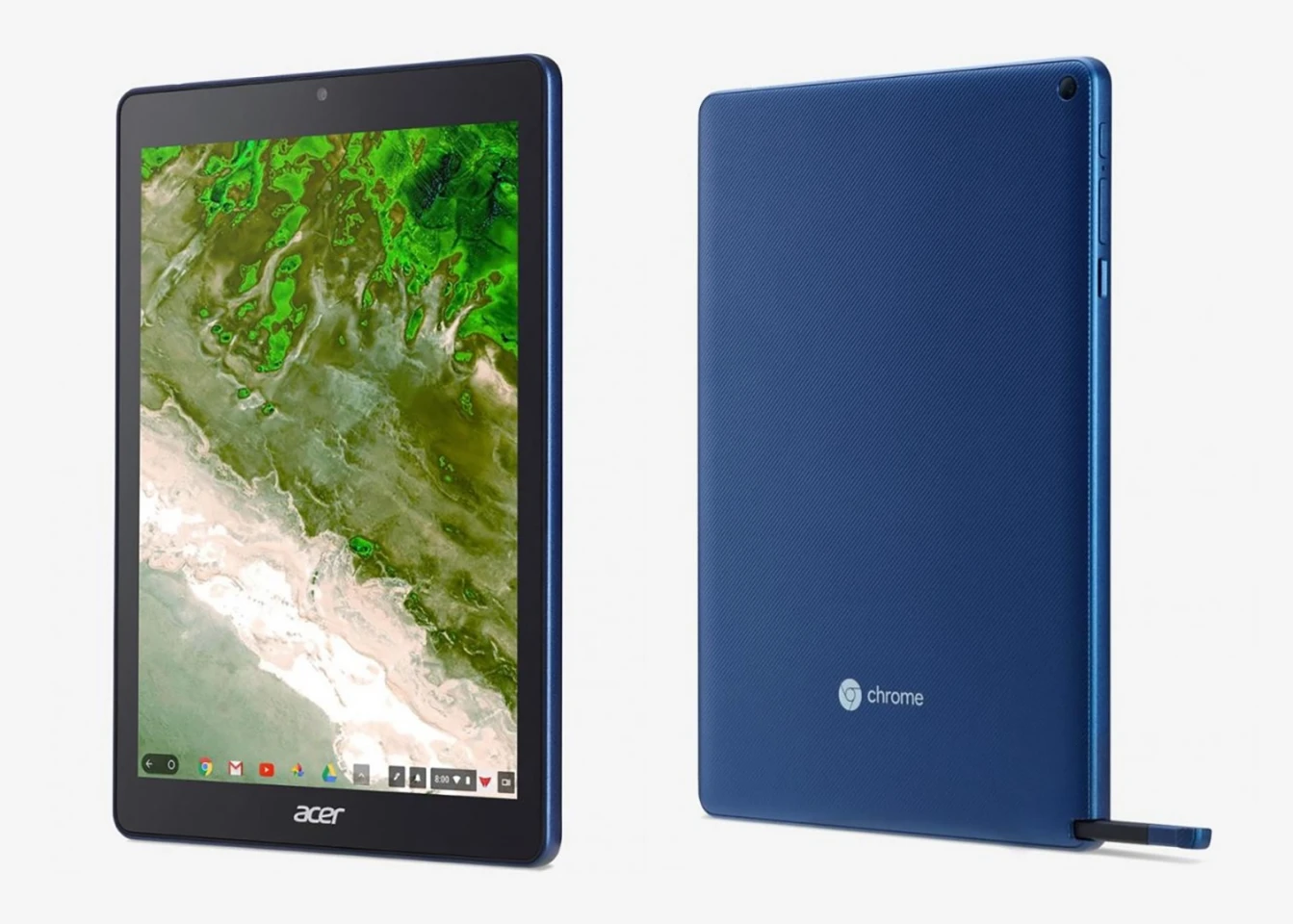 An integrated stylus fits into the Acer Chromebook Tab 10