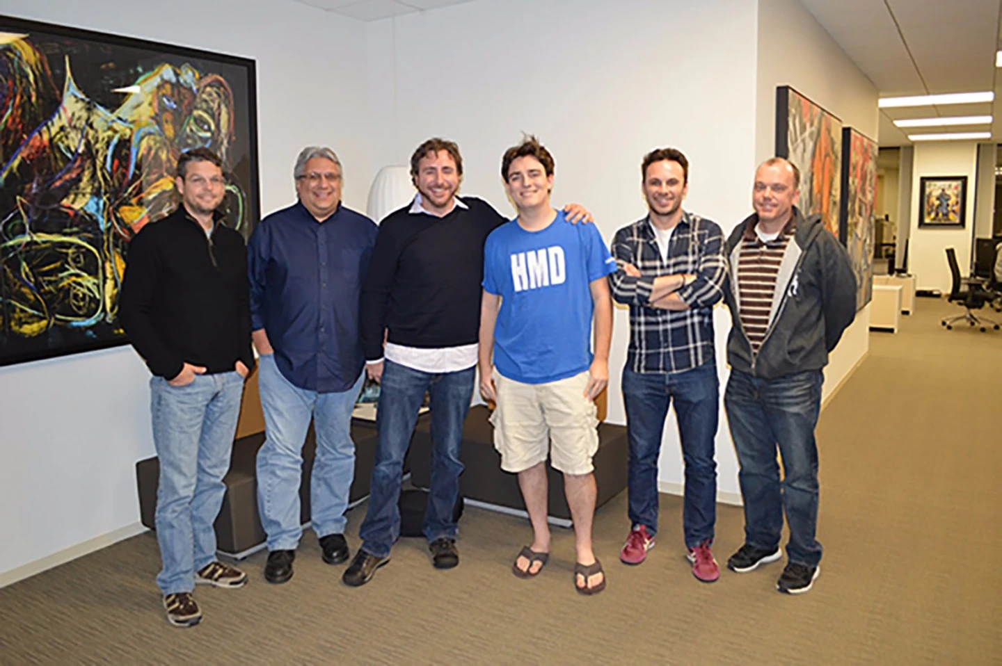 Paul Bettner and the Playful team visiting Oculus headquarters in 2012