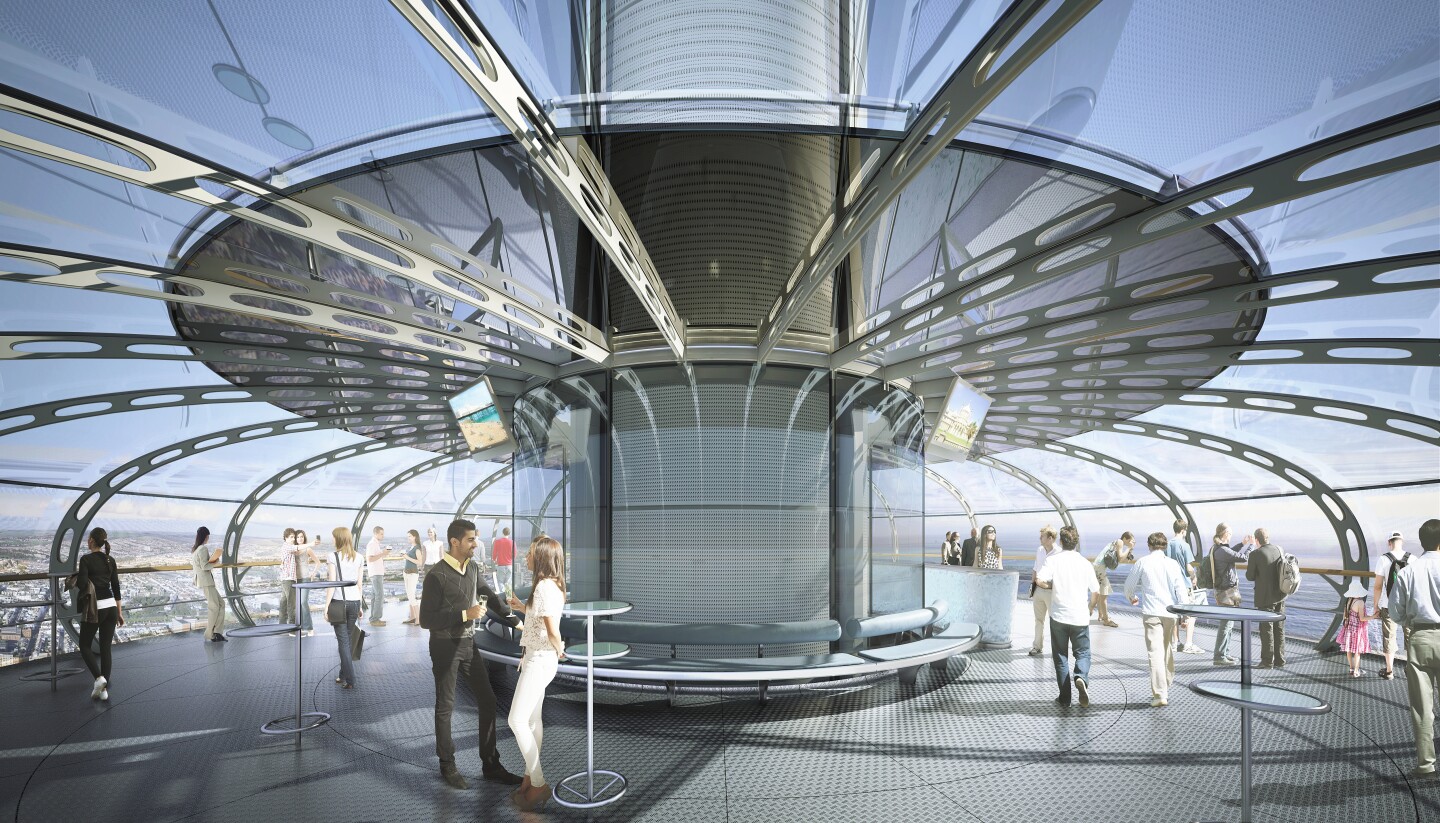 The pod will have a small bar and entertainment system on board