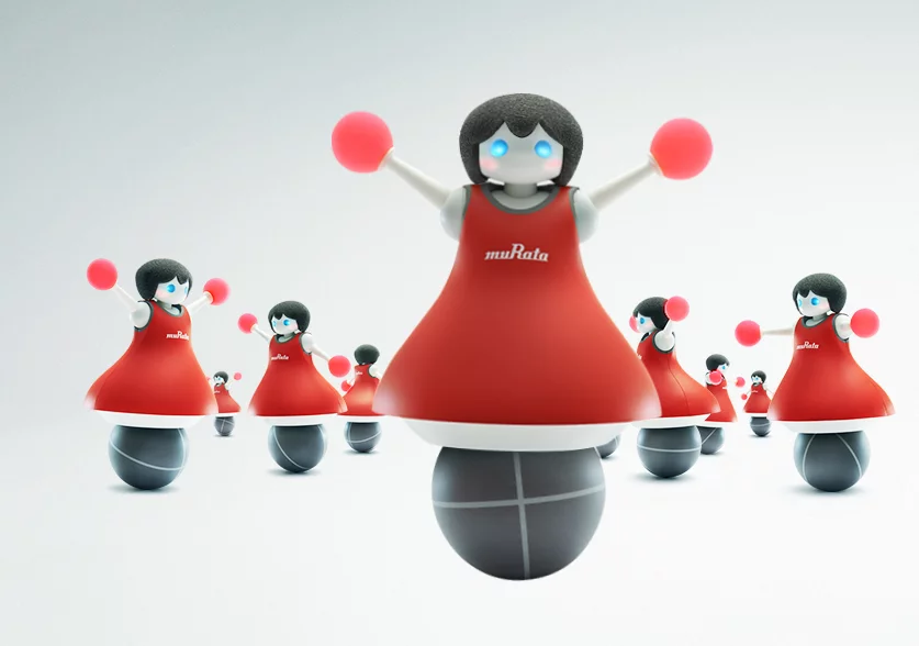 The Murata Cheerleaders use infrared sensors and ultrasonics to keep position