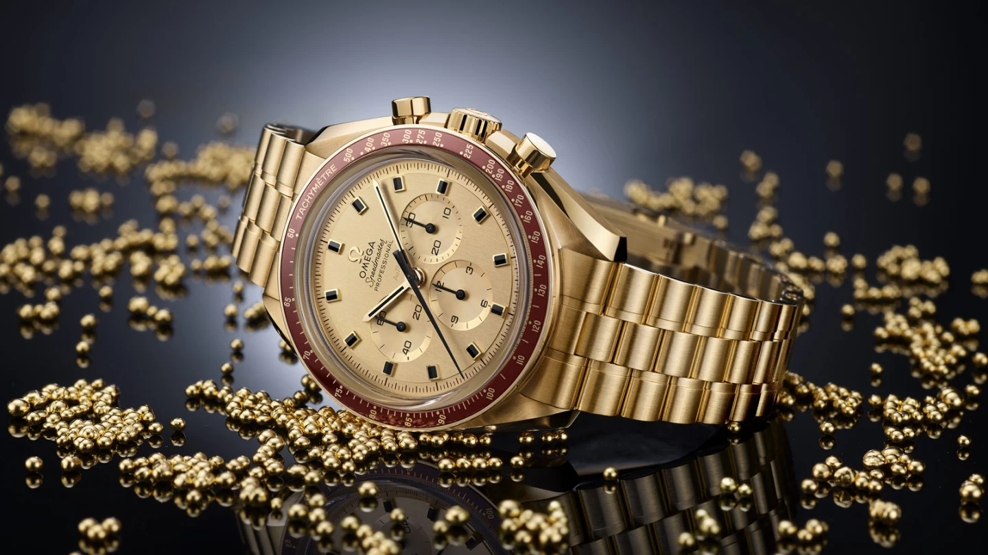 The Speedmaster Apollo 11 50th Anniversary Limited Edition has a ceramic bezel