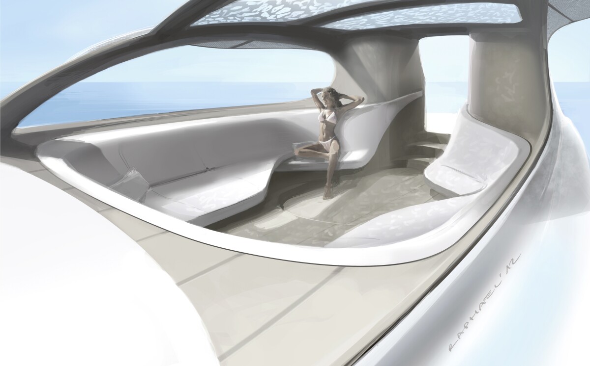 Concept art of the "Silver Arrow of the seas" (Image: Daimler Media)
