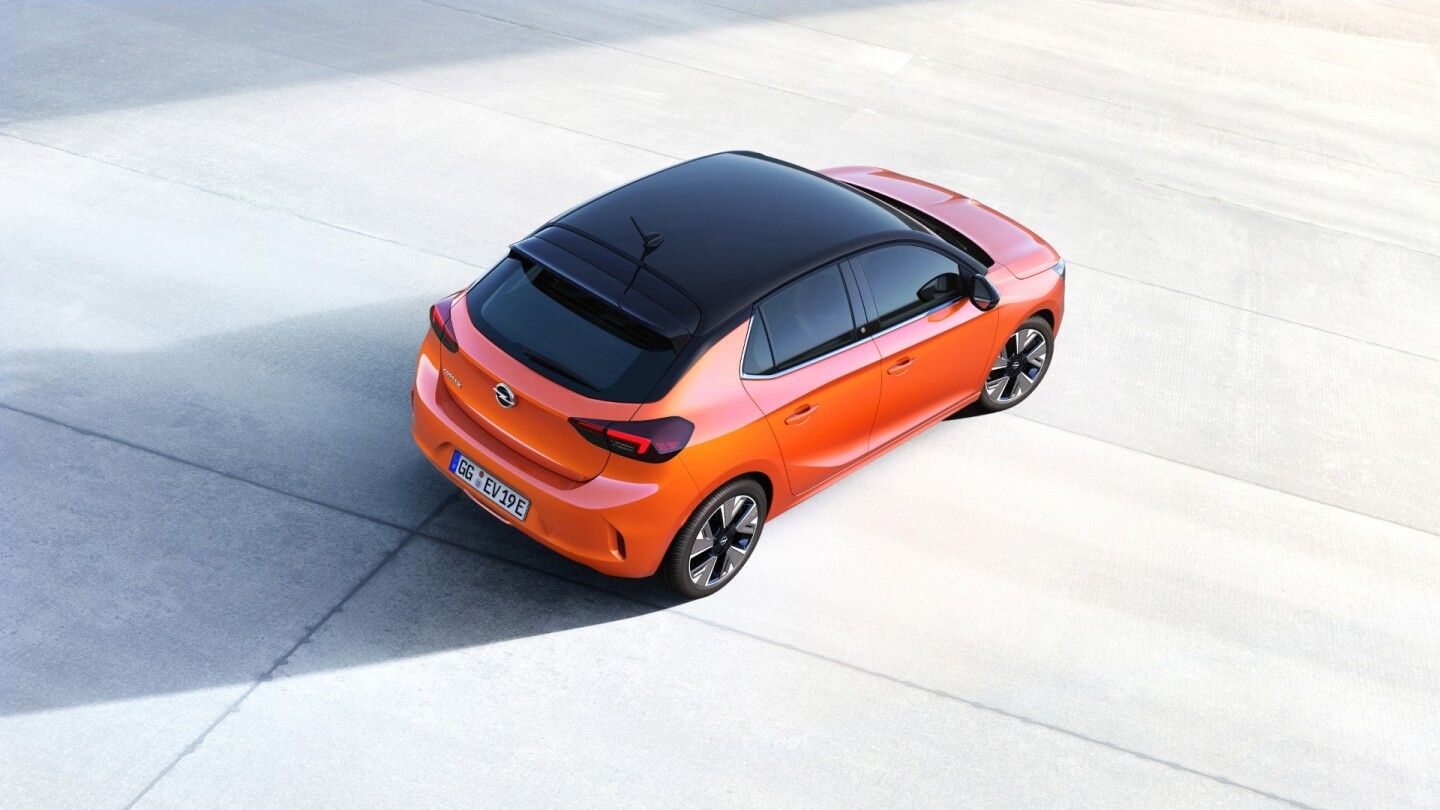 The five-door Corsa-e's safety features include radar-supported adaptive speed control, sensor-based flank guard and side blind-spot assist