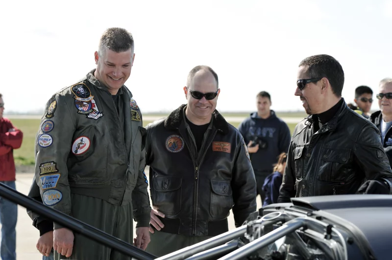 Various Airforce crew were on hand to witness the run