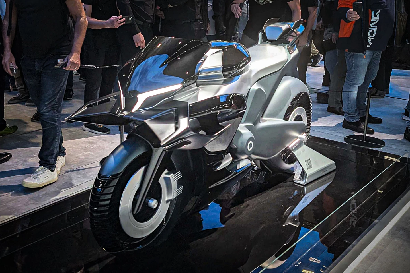 The concept was on display alongside the V4 motor at EICMA 2024