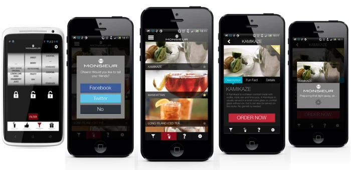 The Monsieur smartphone app