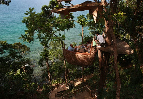 Tree Pod Dining at Soneva Kiri, Thailand