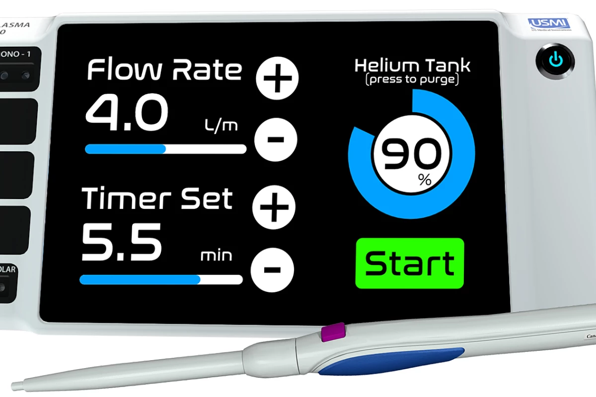 A render of the Canady Helios Cold Plasma System and Scalpel, which has just been approved by the FDA for use in a clinical trial against cancer