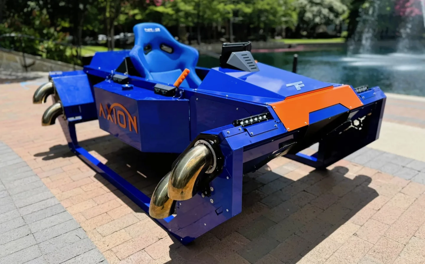 Containing the engines within the Axion's body is said to help muffle their noise, although they still produce about 105 decibels