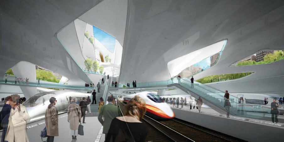 Interior view of Penn Station by DS+R Design (Image: DS+R Design)