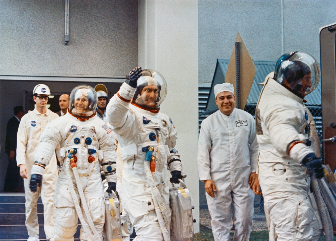 Apollo 12 crew headed for the launch pad