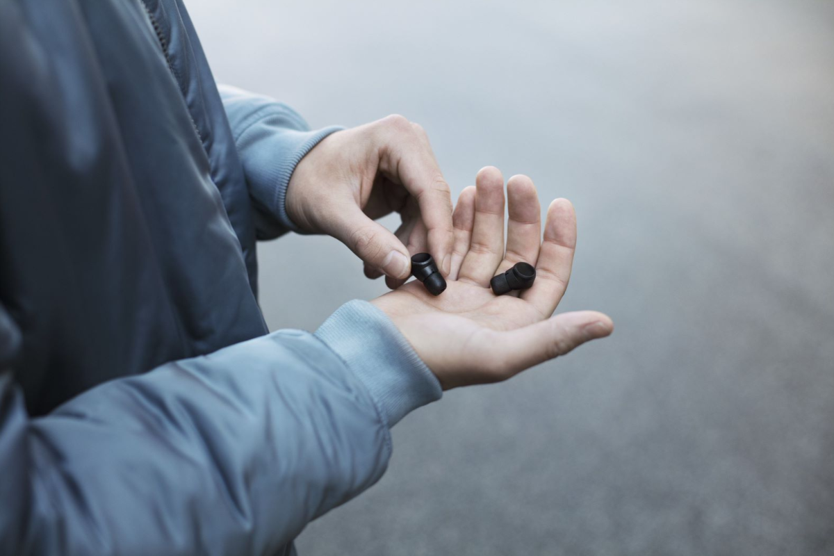 The M-2 earbuds are on show at this week's CES