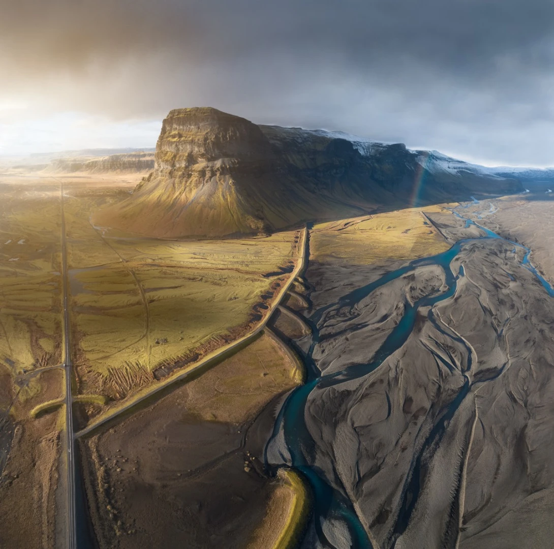 Iceland. One of the shortlisted nominated entries SkyPixel's 2017 Photo Contest