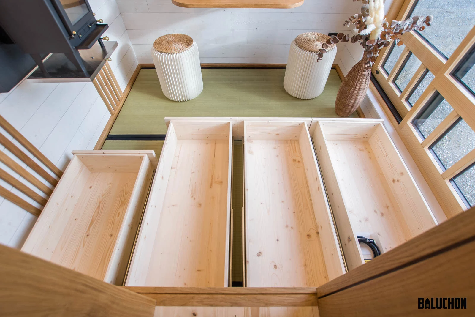 The Bonzai tiny house's underfloor storage is surprisingly generous